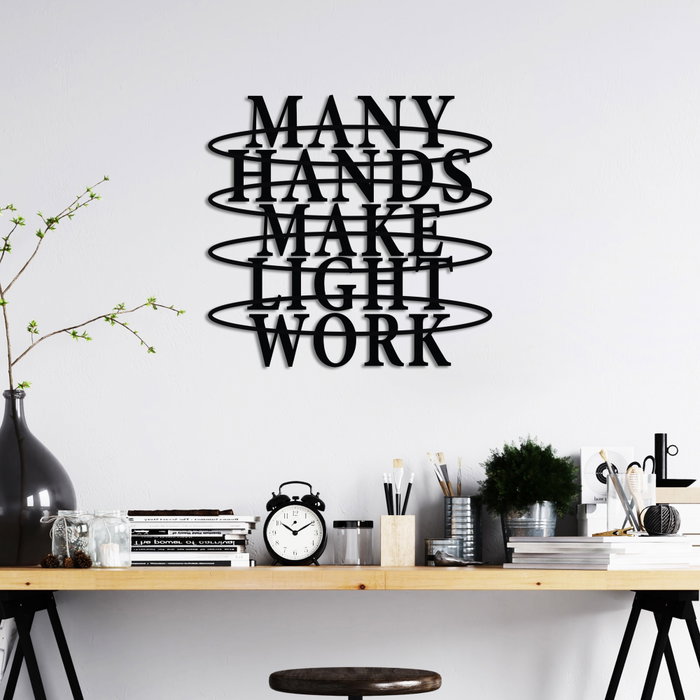 Wallity Hands Work Escultura de Pared de Metal Negra Wallity Hands Work Escultura de Pared de Metal Negra